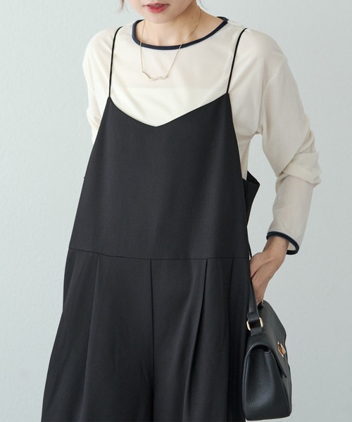 PUAL CE CIN（ピュアルセシン）の「ベロア リンガーカットソー（Tシャツ/カットソー・レディース・アイボリー/ブラウン/ベージュ・FREE）」の10枚目の写真