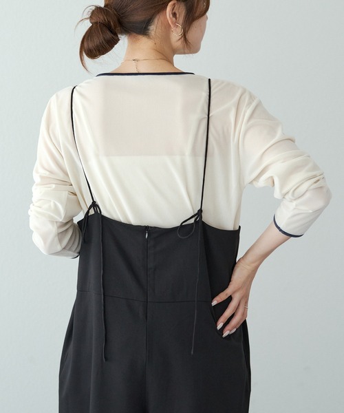 PUAL CE CIN（ピュアルセシン）の「ベロア リンガーカットソー（Tシャツ/カットソー・レディース・アイボリー/ブラウン/ベージュ・FREE）」の12枚目の写真