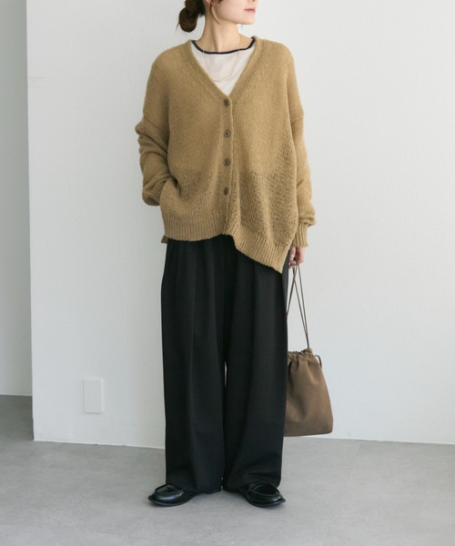 PUAL CE CIN（ピュアルセシン）の「ベロア リンガーカットソー（Tシャツ/カットソー・レディース・アイボリー/ブラウン/ベージュ・FREE）」の15枚目の写真