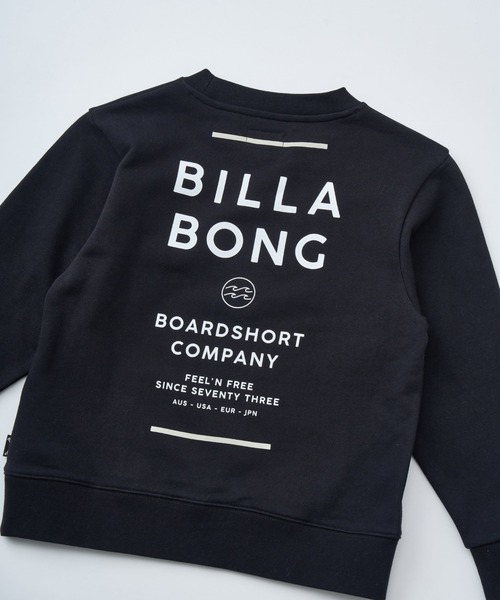 BILLABONG（ビラボン）の「BILLABONG キッズ SUN BLOCK トレーナー 【2025年秋冬モデル】/ビラボンキッズバックロゴプリントプルオーバースウェットトレーナー（スウェット・キッズ・ブラック/グリーン・160/150/140）」の5枚目の写真