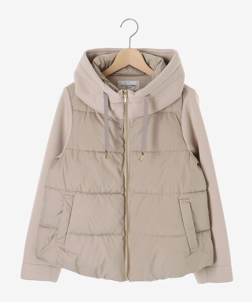 カットボンディング×スムースタフタショートブルゾン（ブルゾン）｜le