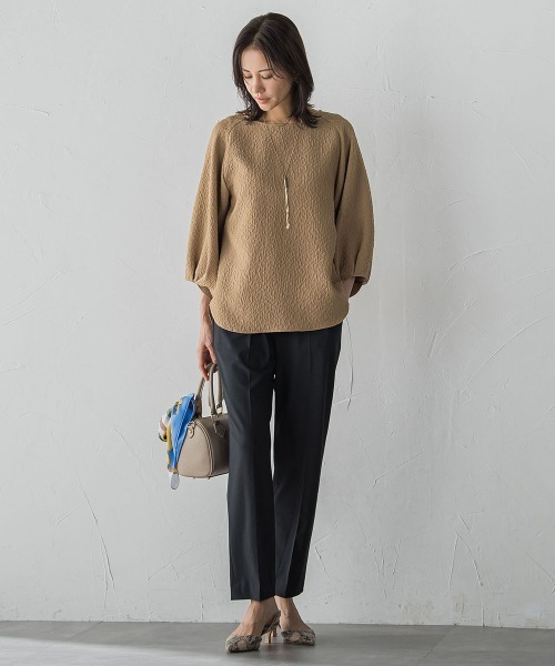 LAUTREAMONT(ロートレアモン)の「【WEB限定】Active Beautyテーパードパンツ≪13号・15号あり/洗濯機で洗える≫(スラックス・レディース・ベージュ/カーキ/ブラック・11号/9号/7号/13号/15号)」の10枚目の写真