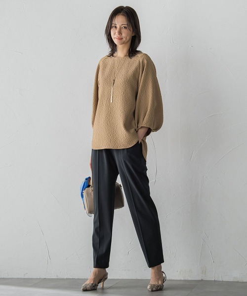 LAUTREAMONT(ロートレアモン)の「【WEB限定】Active Beautyテーパードパンツ≪13号・15号あり/洗濯機で洗える≫(スラックス・レディース・ベージュ/カーキ/ブラック・11号/9号/7号/13号/15号)」の11枚目の写真