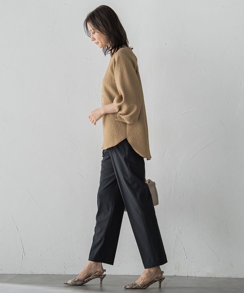 LAUTREAMONT(ロートレアモン)の「【WEB限定】Active Beautyテーパードパンツ≪13号・15号あり/洗濯機で洗える≫(スラックス・レディース・ベージュ/カーキ/ブラック・11号/9号/7号/13号/15号)」の12枚目の写真