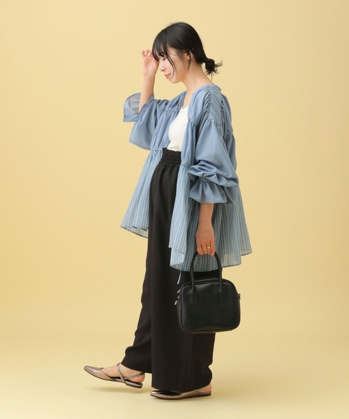 LEPSIM(レプシィム)の「【産前・産後対応】マタニティ/ギャザーワイドパンツAW 578199(マタニティウェア/グッズ・レディース・ブラウン/チャコールグレー/ブラック・FREE)」の8枚目の写真