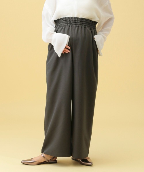 LEPSIM(レプシィム)の「【産前・産後対応】マタニティ/ギャザーワイドパンツAW 578199(マタニティウェア/グッズ・レディース・ブラウン/チャコールグレー/ブラック・FREE)」の10枚目の写真