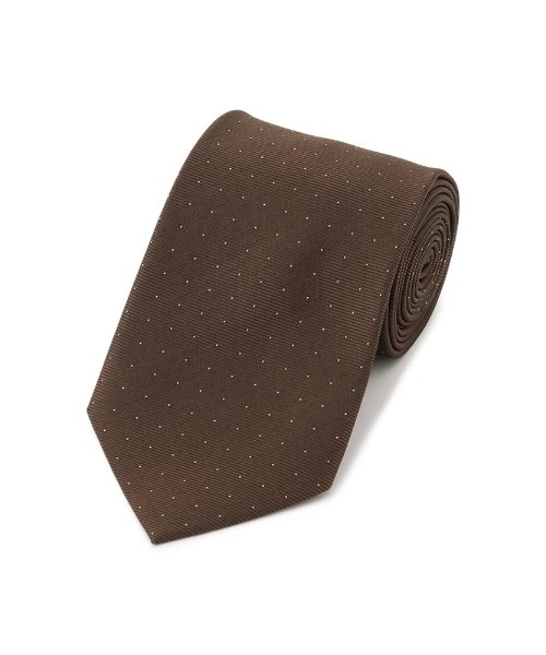Perfect Suit FActory（パーフェクトスーツファクトリー）の「レギュラーネクタイ　ドット柄　ワイン/ブラウン/ネイビー（ネクタイ・メンズ・ワイン/ブラウン/ネイビー・FREE）」の2枚目の写真