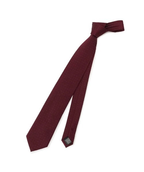 Perfect Suit FActory（パーフェクトスーツファクトリー）の「レギュラーネクタイ　ドット柄　ワイン/ブラウン/ネイビー（ネクタイ・メンズ・ワイン/ブラウン/ネイビー・FREE）」の5枚目の写真