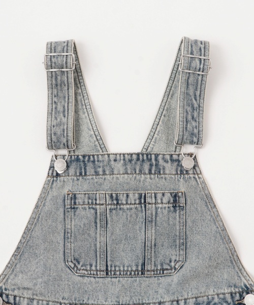 LOVETOXIC(ラブトキシック)の「【GOODPRICE】【ベーシック】デニムオーバーオール(つなぎ/オールインワン・キッズ・グレー/ブルー/サックスブルー/ライトグレー・L:160cm/S:140cm/M:150cm/LL(170cm))」の14枚目の写真