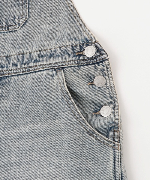 LOVETOXIC(ラブトキシック)の「【GOODPRICE】【ベーシック】デニムオーバーオール(つなぎ/オールインワン・キッズ・グレー/ブルー/サックスブルー/ライトグレー・L:160cm/S:140cm/M:150cm/LL(170cm))」の11枚目の写真