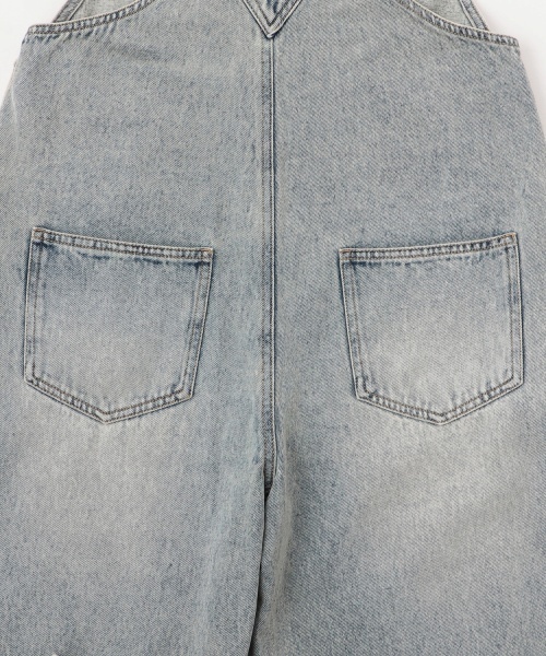 LOVETOXIC(ラブトキシック)の「【GOODPRICE】【ベーシック】デニムオーバーオール(つなぎ/オールインワン・キッズ・グレー/ブルー/サックスブルー/ライトグレー・L:160cm/S:140cm/M:150cm/LL(170cm))」の7枚目の写真