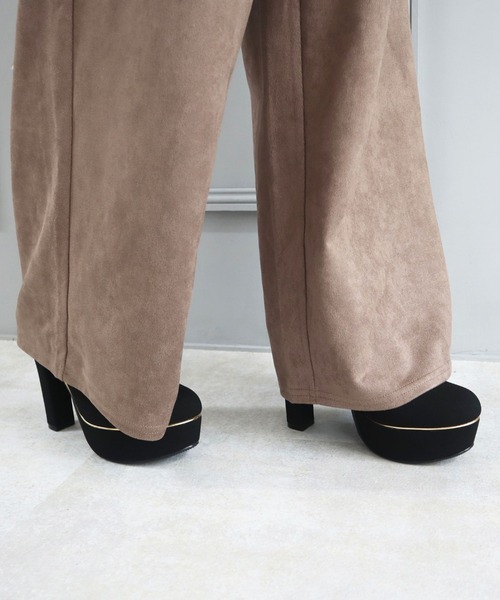 CECIL McBEE（セシルマクビー）の「スエードポンチフロント編み上げキャミセットアップ（ワンピース・レディース・ブラウン/モカ/ブラック・LARGE/MEDIUM）」の16枚目の写真