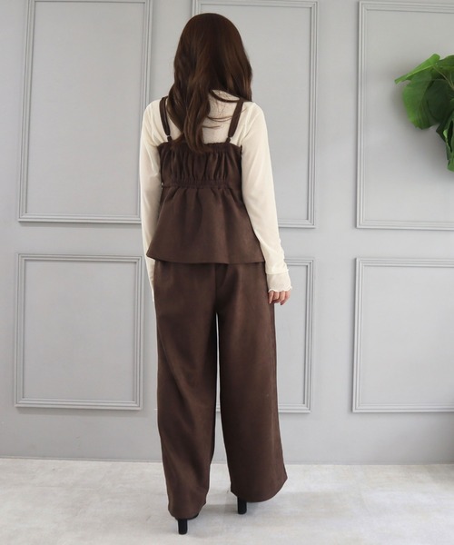 CECIL McBEE（セシルマクビー）の「スエードポンチフロント編み上げキャミセットアップ（ワンピース・レディース・ブラウン/モカ/ブラック・LARGE/MEDIUM）」の19枚目の写真