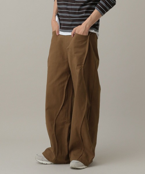 LAND MUSEUM(ランドミュージアム)の「LAND MUSEUM/ウェーブデザインパンツ(その他パンツ・メンズ・ブラック/ブラウン・LARGE/MEDIUM)」の14枚目の写真