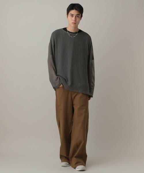 LAND MUSEUM(ランドミュージアム)の「LAND MUSEUM/ウェーブデザインパンツ(その他パンツ・メンズ・ブラック/ブラウン・LARGE/MEDIUM)」の8枚目の写真