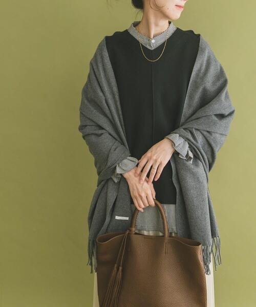 ITEMS URBANRESEARCH（アイテムズ アーバンリサーチ）の「ツイルムジストール（マフラー・レディース・ライトベージュ/ライトブルー/グレー/キャメル・-）」の2枚目の写真