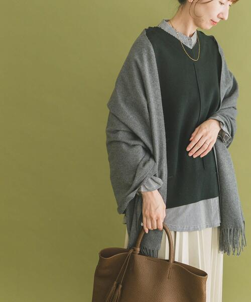 ITEMS URBANRESEARCH（アイテムズ アーバンリサーチ）の「ツイルムジストール（マフラー・レディース・ライトベージュ/ライトブルー/グレー/キャメル・-）」の6枚目の写真