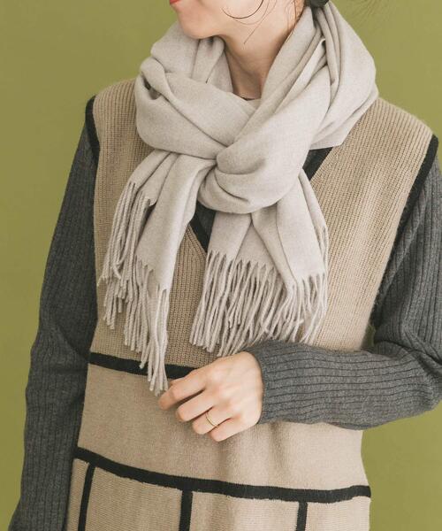 ITEMS URBANRESEARCH（アイテムズ アーバンリサーチ）の「ツイルムジストール（マフラー・レディース・ライトベージュ/ライトブルー/グレー/キャメル・-）」の15枚目の写真