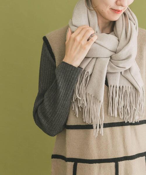 ITEMS URBANRESEARCH（アイテムズ アーバンリサーチ）の「ツイルムジストール（マフラー・レディース・ライトベージュ/ライトブルー/グレー/キャメル・-）」の16枚目の写真