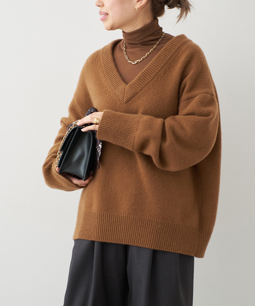 【美品】ミューズ ドゥーズィエム クラス Vネックプルオーバー リブニット Deuxieme Classe（ドゥーズィエムクラス）の「*JOY FINE Vネック