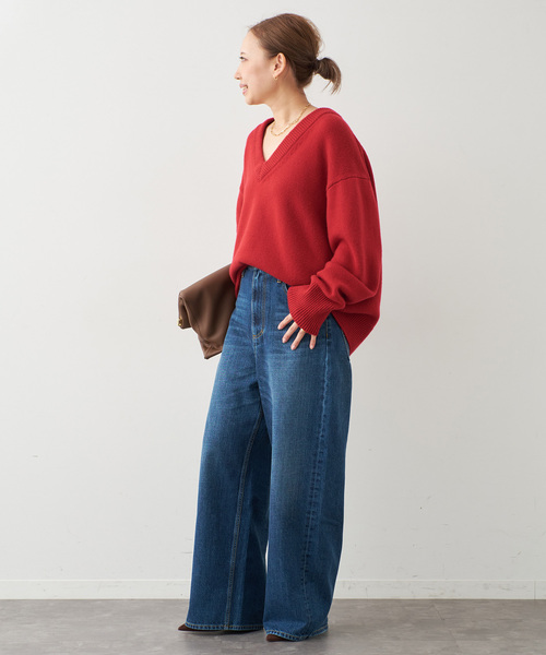 【未使用級】MUSE Deuxieme CIasse Vネックプルオーバーニット 中古・古着通販】MUSE de Deuxieme Classe (ミューズ