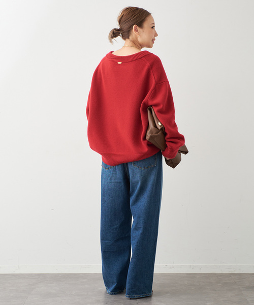 CASHY OVER Vネック プルオーバー（ニット/セーター）｜Deuxieme