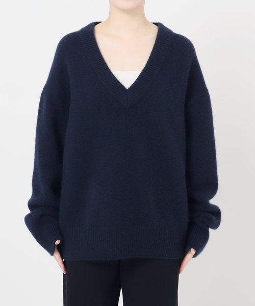 CASHY OVER Vネック プルオーバー（ニット/セーター）｜Deuxieme