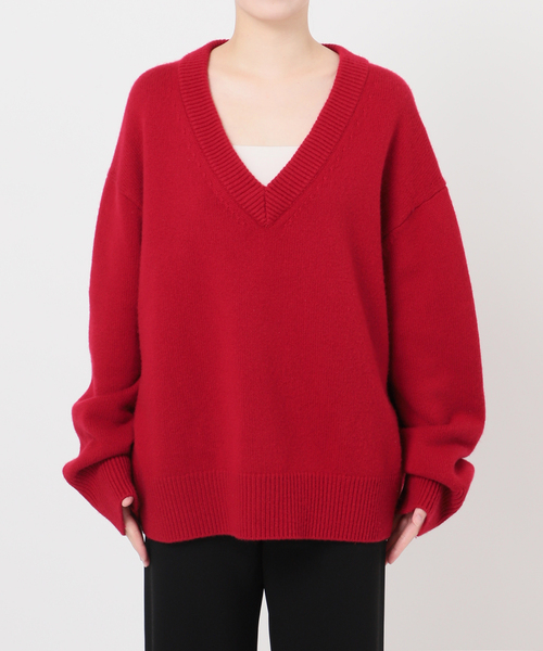 CASHY OVER Vネック プルオーバー（ニット/セーター）｜Deuxieme