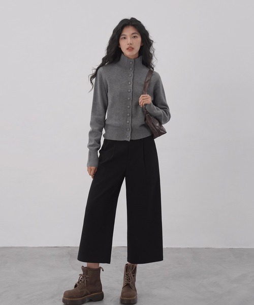 EIGHTHMONTH（エイスマンス）の「ハイウエストクロップドワイドパンツ EM26s004【EIGHTHMONTH】（その他パンツ・レディース・ブラック・M/L/S）」の6枚目の写真
