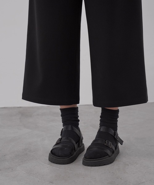 EIGHTHMONTH（エイスマンス）の「ハイウエストクロップドワイドパンツ EM26s004【EIGHTHMONTH】（その他パンツ・レディース・ブラック・M/L/S）」の11枚目の写真