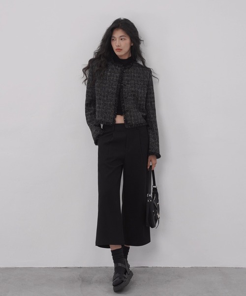 EIGHTHMONTH（エイスマンス）の「ハイウエストクロップドワイドパンツ EM26s004【EIGHTHMONTH】（その他パンツ・レディース・ブラック・M/L/S）」の13枚目の写真