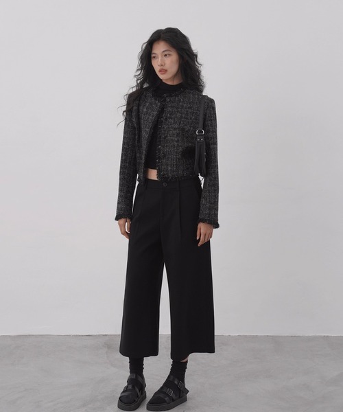 EIGHTHMONTH（エイスマンス）の「ハイウエストクロップドワイドパンツ EM26s004【EIGHTHMONTH】（その他パンツ・レディース・ブラック・M/L/S）」の14枚目の写真