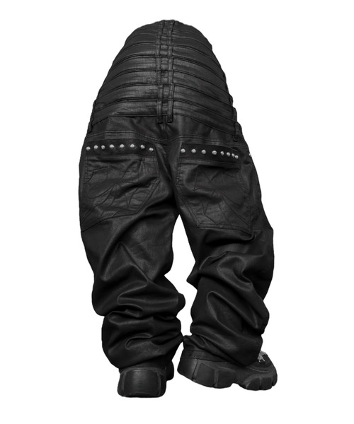 UNIZ（ユニズ）の「【UNIZ】8 Backs J-Cut Pants / 【ユニズ】ダーティーライクレイヤードバルーンデニムパンツ（デニムパンツ・メンズ・ブラック/ブルー・M/L/XL）」の21枚目の写真