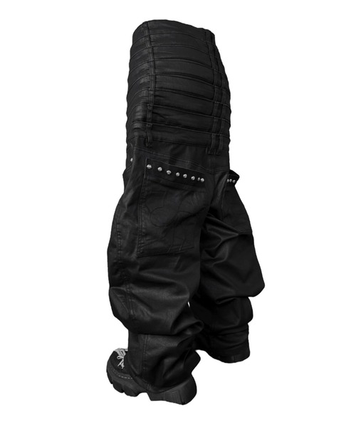 UNIZ（ユニズ）の「【UNIZ】8 Backs J-Cut Pants / 【ユニズ】ダーティーライクレイヤードバルーンデニムパンツ（デニムパンツ・メンズ・ブラック/ブルー・M/L/XL）」の22枚目の写真
