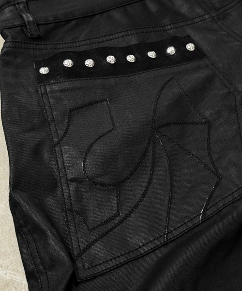 UNIZ（ユニズ）の「【UNIZ】8 Backs J-Cut Pants / 【ユニズ】ダーティーライクレイヤードバルーンデニムパンツ（デニムパンツ・メンズ・ブラック/ブルー・M/L/XL）」の16枚目の写真