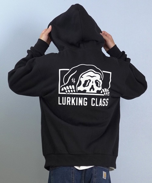 LURKING CLASS(ラーキングクラス)の「LURKING CLASS/ラーキングクラス フルジップパーカー バックプリント ST25FUM02(パーカー・メンズ・グレー/ブラック・M/XL/L)」の13枚目の写真