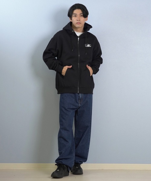 LURKING CLASS(ラーキングクラス)の「LURKING CLASS/ラーキングクラス フルジップパーカー バックプリント ST25FUM02(パーカー・メンズ・グレー/ブラック・M/XL/L)」の14枚目の写真