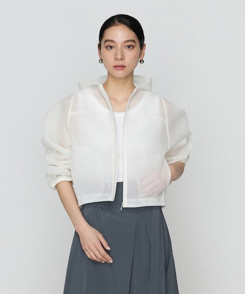 Gabardine K.T(ギャバジンケーティー)の「ラッセルメッシュダンボール シアーブルゾン(ブルゾン・レディース・ブルー/ネイビー・9号)」の17枚目の写真