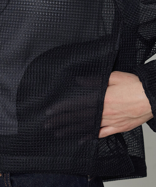 Gabardine K.T(ギャバジンケーティー)の「ラッセルメッシュダンボール シアーブルゾン(ブルゾン・レディース・ブルー/ネイビー・9号)」の3枚目の写真