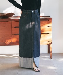 La boutique BonBon | ロールアップデニムロングスカート(デニムスカート)