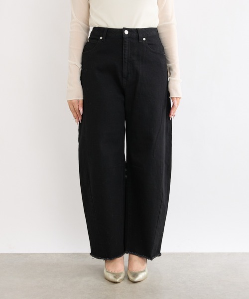 La boutique BonBon（ラブティックボンボン）の「ロールアップデニムロングスカート（デニムスカート・レディース・インディゴブルー/ブラック・マルチサイズ）」の21枚目の写真