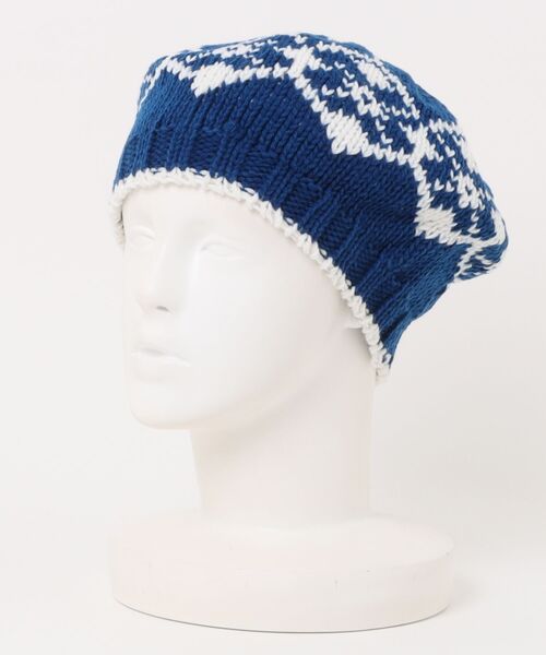 チャイハネ(チャイハネ)の「【チャイハネ】スノーチェニットベレー帽(ハンチング/ベレー帽・レディース・ブルー/レッド・FREE)」の8枚目の写真