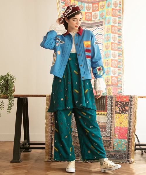 チャイハネ(チャイハネ)の「【チャイハネ】スノーチェニットベレー帽(ハンチング/ベレー帽・レディース・ブルー/レッド・FREE)」の3枚目の写真