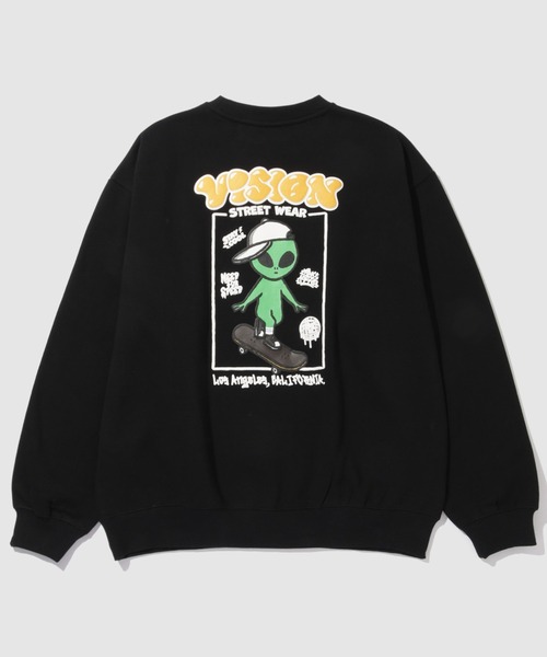 VISION STREET WEAR(ヴィジョンストリートウェア)の「VISION STREET WEAR Alien Satin Sweatshirt(スウェット・メンズ・オートミール/ブラック・M/L/XL)」の2枚目の写真
