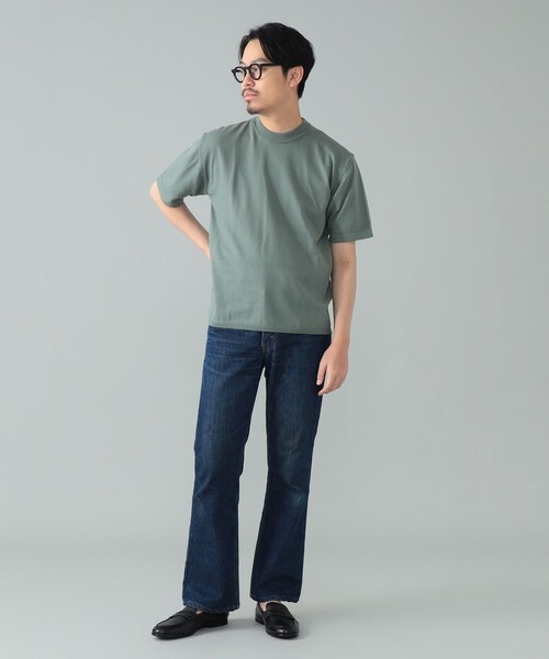 BEAMS F（ビームスエフ）の「【別注】LORENZONI / コットン 12ゲージ ハイネック ショートスリーブ ニット（Tシャツ/カットソー・メンズ・ロイヤルブルー/ブラウン系その他5/グリーン系その他2・50/48/46）」の3枚目の写真