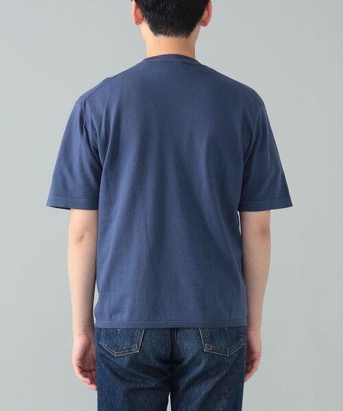 BEAMS F（ビームスエフ）の「【別注】LORENZONI / コットン 12ゲージ ハイネック ショートスリーブ ニット（Tシャツ/カットソー・メンズ・ロイヤルブルー/ブラウン系その他5/グリーン系その他2・50/48/46）」の4枚目の写真