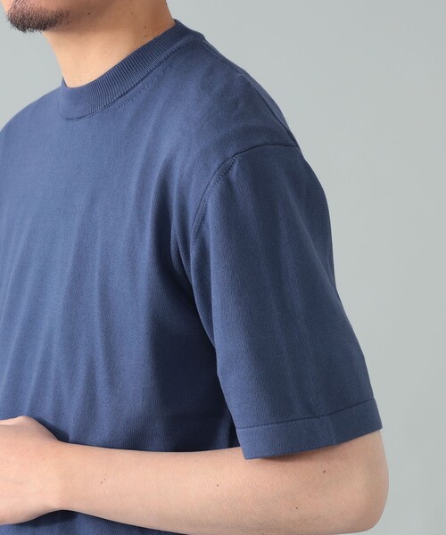 BEAMS F（ビームスエフ）の「【別注】LORENZONI / コットン 12ゲージ ハイネック ショートスリーブ ニット（Tシャツ/カットソー・メンズ・ロイヤルブルー/ブラウン系その他5/グリーン系その他2・50/48/46）」の5枚目の写真