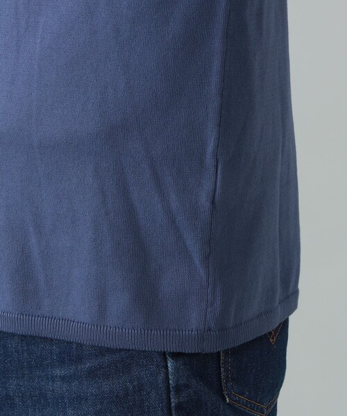 BEAMS F（ビームスエフ）の「【別注】LORENZONI / コットン 12ゲージ ハイネック ショートスリーブ ニット（Tシャツ/カットソー・メンズ・ロイヤルブルー/ブラウン系その他5/グリーン系その他2・50/48/46）」の6枚目の写真
