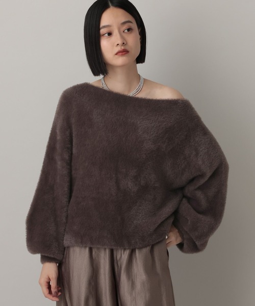 A part by（アパートバイ）の「ウォームニットシャギープルオーバー（ニット/セーター・レディース・ブラウン/ブルー系その他2/ライトグレー・FREE）」の6枚目の写真