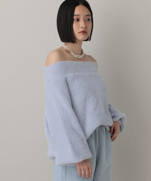 A part by（アパートバイ）の「ウォームニットシャギープルオーバー（ニット/セーター・レディース・ブラウン/ブルー系その他2/ライトグレー・FREE）」の12枚目の写真